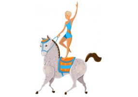 Sticker figure sur cheval