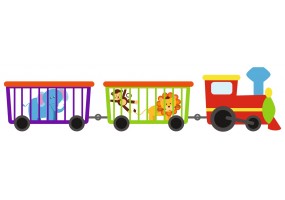 Sticker petit train cirque