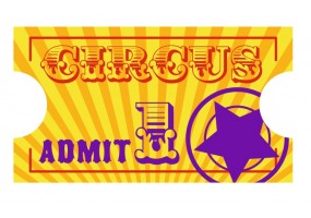 Sticker ticket pour cirque