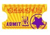 Sticker ticket pour cirque