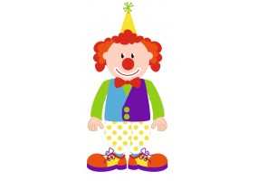Sticker clown robot