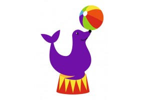 Sticker otarie joue avec ballon