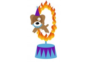 Sticker Cirque flamme