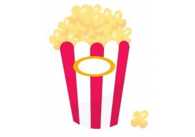 Sticker box pop corn