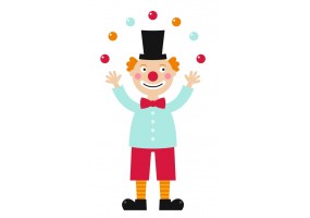 Sticker monsieur clown