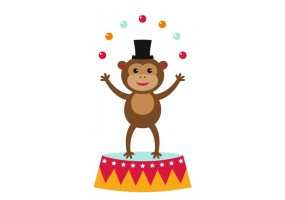 Sticker singe acrobate