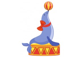 Sticker otarie ballon