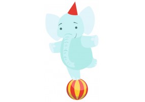 Sticker elephant sur ballon