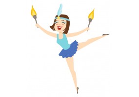 Sticker fille de cirque