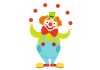 Sticker clown 7 boules