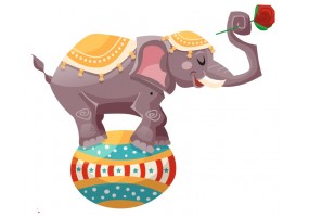 Sticker elephant geant sur ballon