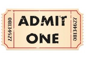 Sticker ticket d'entrée pour cirque