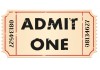 Sticker ticket d'entrée pour cirque