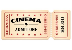 Sticker ticket de place cirque