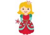 Sticker princesse robe rouge