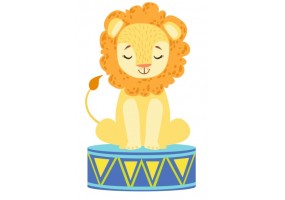 Sticker lion avec totem