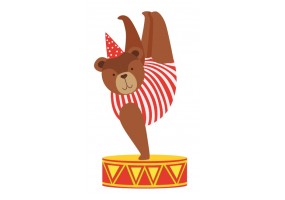 Sticker ours en equilibre