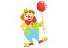 Sticker clown avec ballon