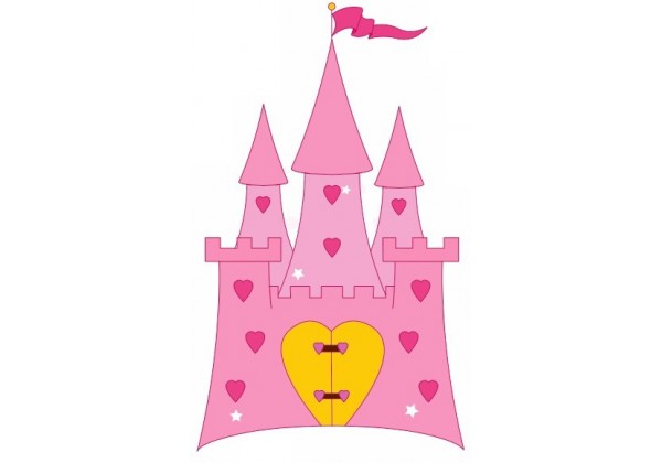 Sticker princesse chateau - Sticker A moi