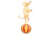 Sticker caniche sur ballon