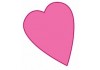 Sticker fin Coeur rose