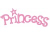 Sticker Texte rose princesse
