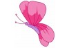 Sticker grand Papillon rose