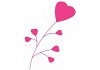 Sticker Fleur forme Coeur