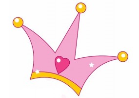 Sticker Couronne princesse rose