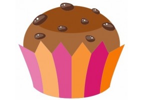 Sticker Cup Cake chocolat