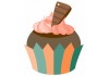 Sticker fille Cup Cake