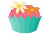 Sticker fille Cup Cake vert