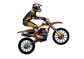 Sticker mural Moto cross