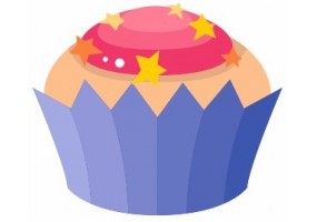 Autocollant petit Cup Cake