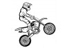 Autocollant Moto cross style