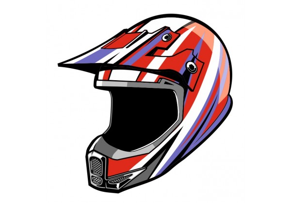 Sticker casque Moto cross 