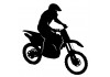 Sticker Moto cross noir