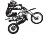 Sticker mural Moto cross leve roue