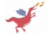 Sticker Dragon avec flamme