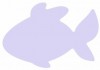 Sticker Poisson silhouette mauve