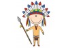 Sticker jeune Indien