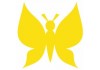 Sticker Papillon silhouette jaune