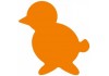 Sticker Poule d'eau silhouette orange