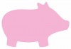 Sticker Cochon silhouette rose