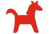 Sticker Cheval silhouette rouge