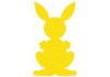 Sticker Lapin silhouette jaune