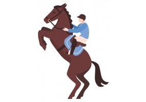 Sticker Cheval leve pattes