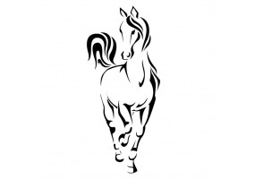 Sticker deco fonce Cheval