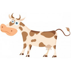 Sticker enfant Vache