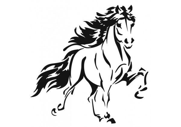 Stickers Cheval au galop - Tatoutex-Stickers